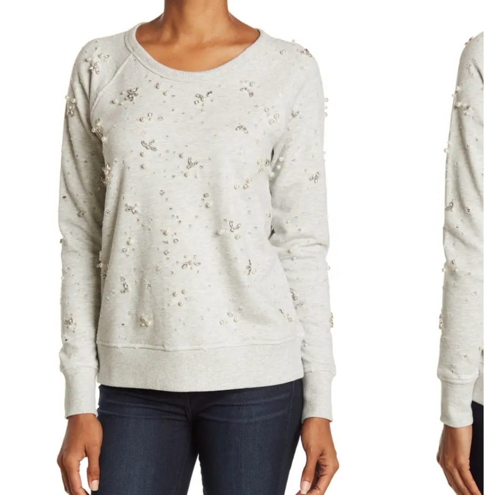 IN 2 by CASHMERE Embellished Raglan Sleeve Sweater